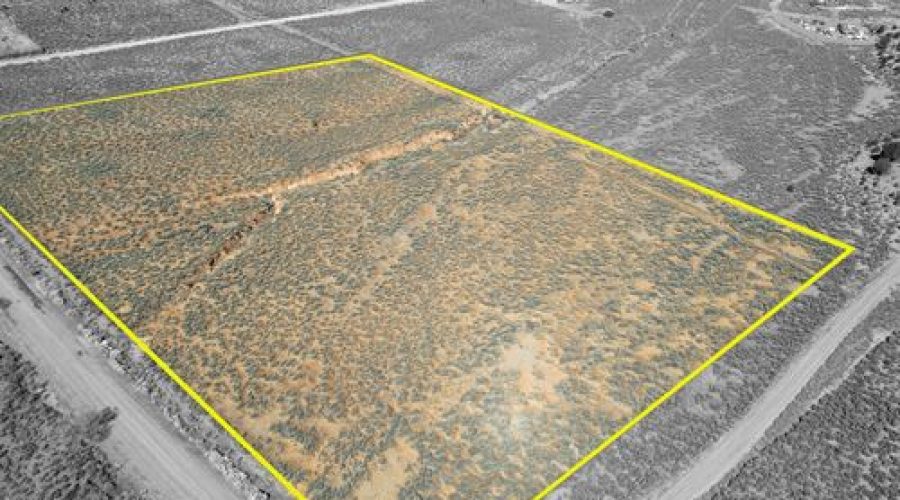Aerial Photos with Overlay for Powered Pueblo Desertscape in Taos