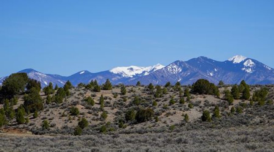 Ground Photo with Mountain Background for Powered Pueblo Desertscape in Taos 2