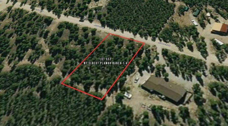 3D Mapright Map for Lot 552, with Power, Twin Lakes, CO 1