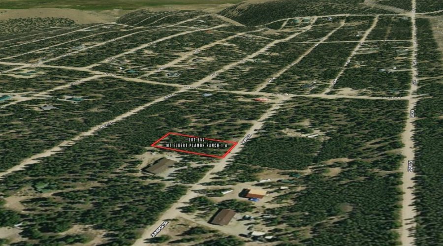 Mapright Map 3D Photo for Lot 552, with Power, Twin Lakes, CO 3