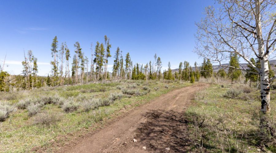 Ground Photo Showing the Dirt Road to the Property for Lot 150 Sky Hitch II At Stagecoach