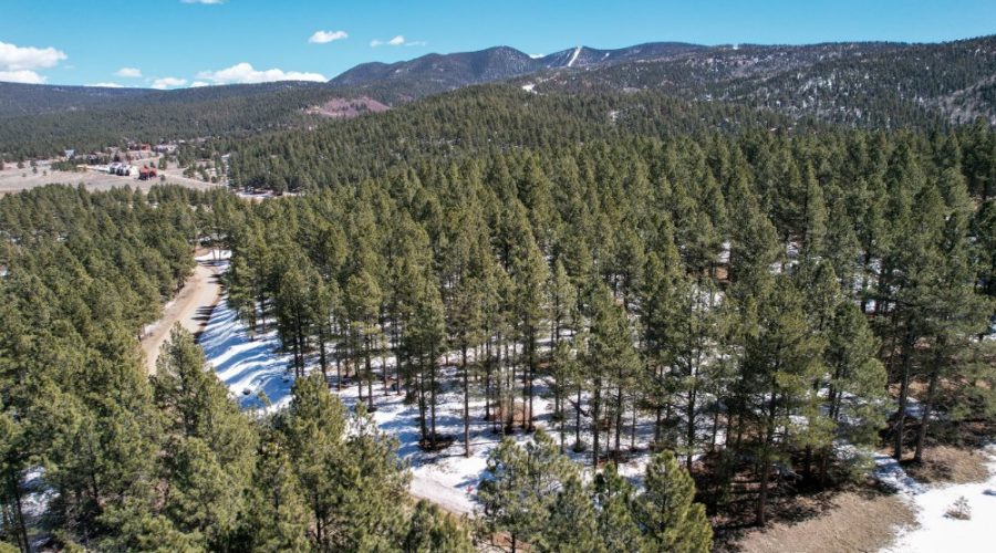 Aerial View of Valle Grande Trail with Mountain Views for Meadowside Lot Near Angel Fire Ski