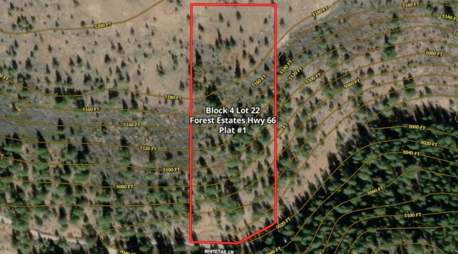 Mapright Map with Contour Lines for Lot 22 Forest Estates Hwy 6