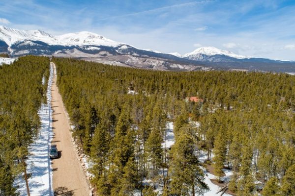 Aerial Photo of the Lot showing Road Access Lot 552, with Power, Twin Lakes, CO