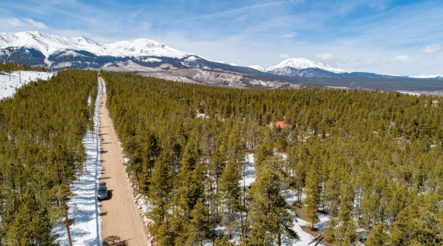 Aerial Photo of the Lot showing Road Access Lot 552, with Power, Twin Lakes, CO