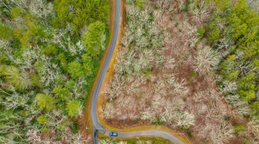 Aerial Photo of the Road Access to the Property Scenic Homesite By Hiwassee River 4