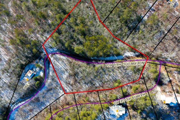 Aerial Photo with Overlay with Label for Scenic Homesite By Hiwassee River