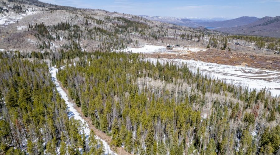 Aerial Photo Showing Road Access for Lot 50 Prime Stagecoach Cabin Lot