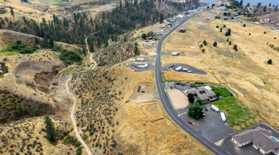 Aerial Photo Showing Road Access for Vista Views RV Lot with Water 2