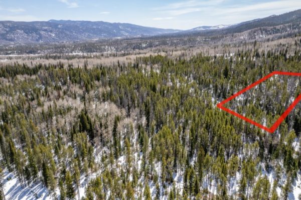 Aerial Photo with Property Line for Lot 50 Prime Stagecoach Cabin Lot
