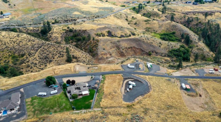 Aerial Photo Showing Neighborhood for Vista Views RV Lot with Water