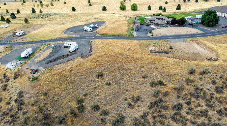 Aerial Photo of the Property with RV's Nearby for Vista Views RV Lot with Water