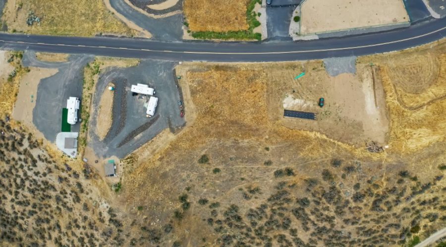 Aerial Photo with Parcel Lines for Vista Views RV Lot with Water