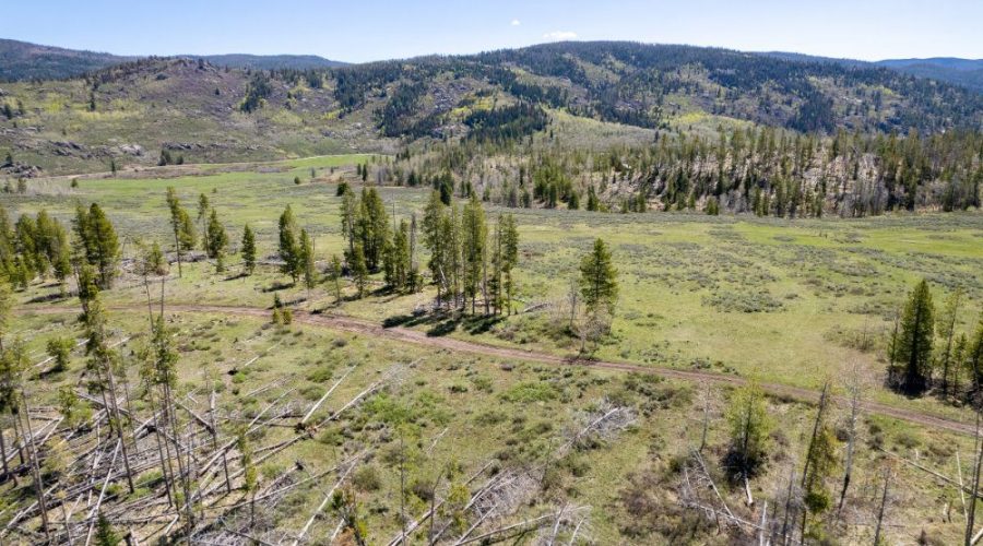 Aerial Photo Showing Dirt Road with Mountains on the Background for Lot 143 Sky Hitch II At Stagecoach