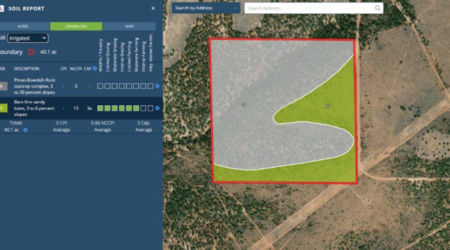 Map Right Map Soil Report_Irrigated for Public Hunting Unlimited 40 Ac