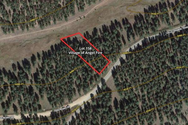 Mapright Map with Contour Lines for Meadowside Lot Near Angel Fire Ski