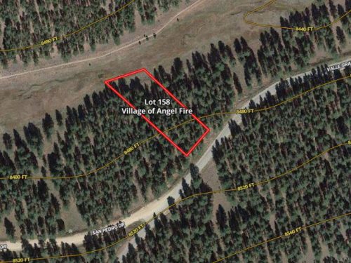 Mapright Map with Contour Lines for Meadowside Lot Near Angel Fire Ski