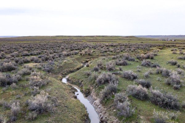 Aerial Photo of Parcel 2 with Water for LARGE 160 ACRE LOT IN NATRONA