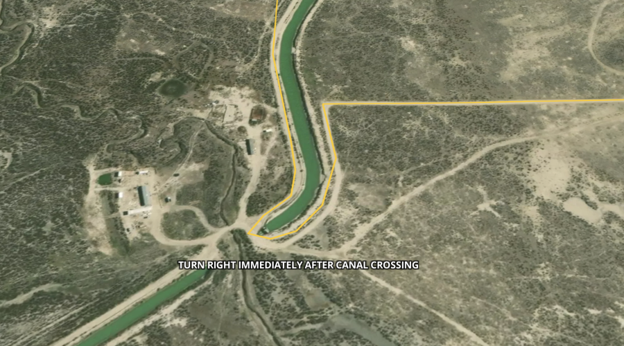 Overview of the Property Showing the Canal Crossing for LARGE 160 ACRE LOT IN NATRONA