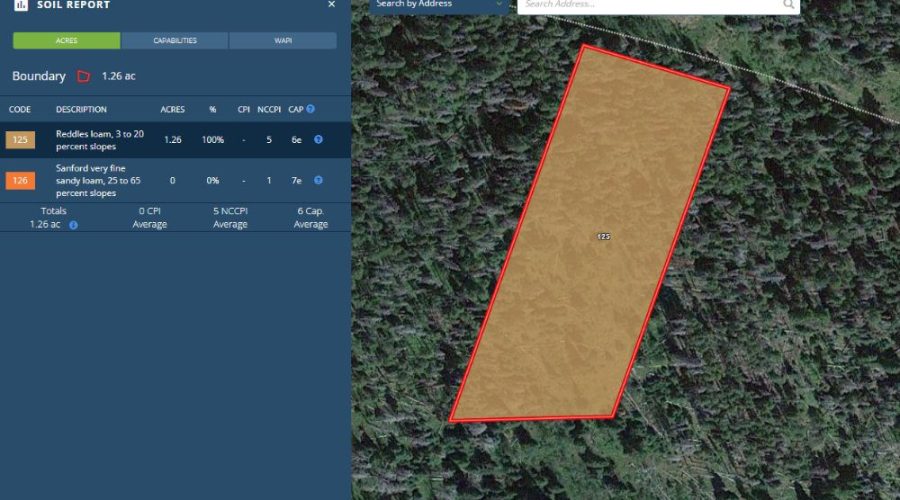 Mapright Map Soil Report for Lot 50 Prime Stagecoach Cabin Lot