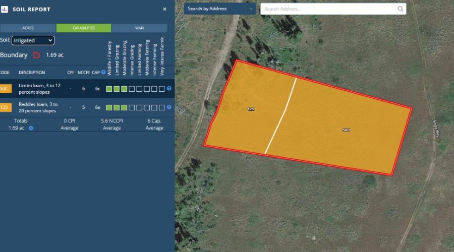 Mapright Map Soil Report_Irrigated and Non-Irrigated for Lot 143 Sky Hitch II At Stagecoach