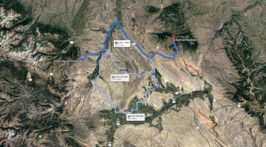 Map of the Property To Big Pryor Mountain for RIDICULOUS ACCESS TO PUBLIC LAND