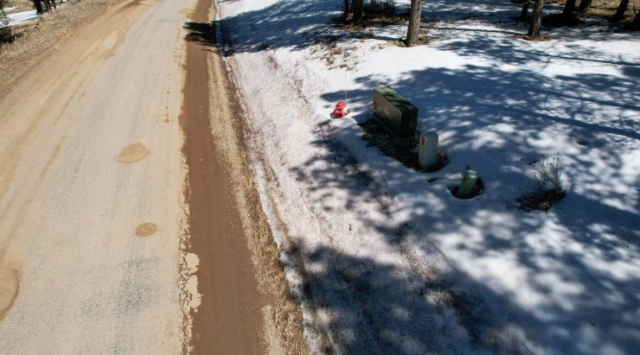Utility Box Along the Road for Meadowside Lot Near Angel Fire Ski