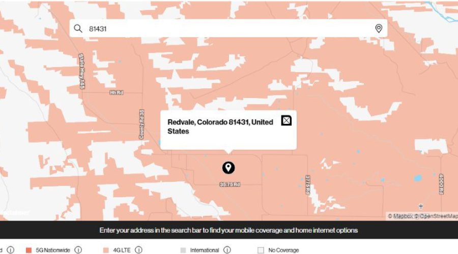 Verizon Service Map in the Area for Public Hunting Unlimited 40 Ac