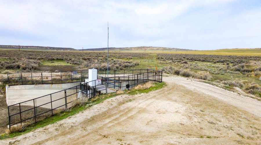 Aerial Photo of the Property Crossing for LARGE 160 ACRE LOT IN NATRONA 3