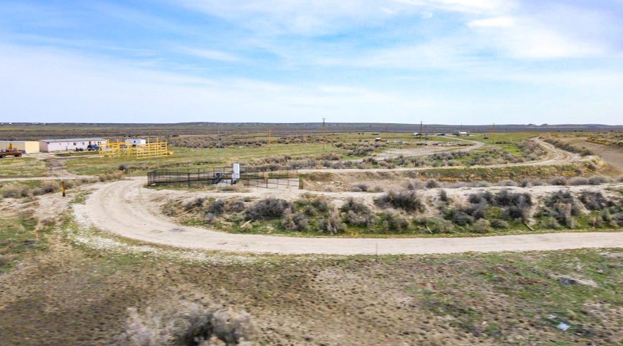 Aerial Photo of the Property Crossing for LARGE 160 ACRE LOT IN NATRONA 4