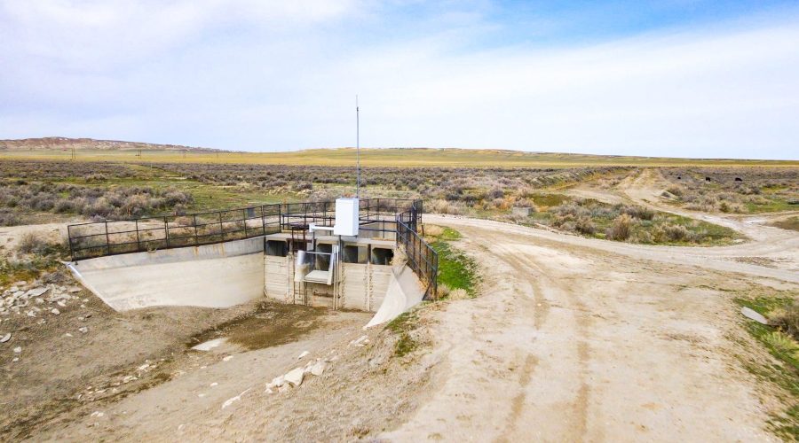 Aerial Photo of the Property Crossing for LARGE 160 ACRE LOT IN NATRONA